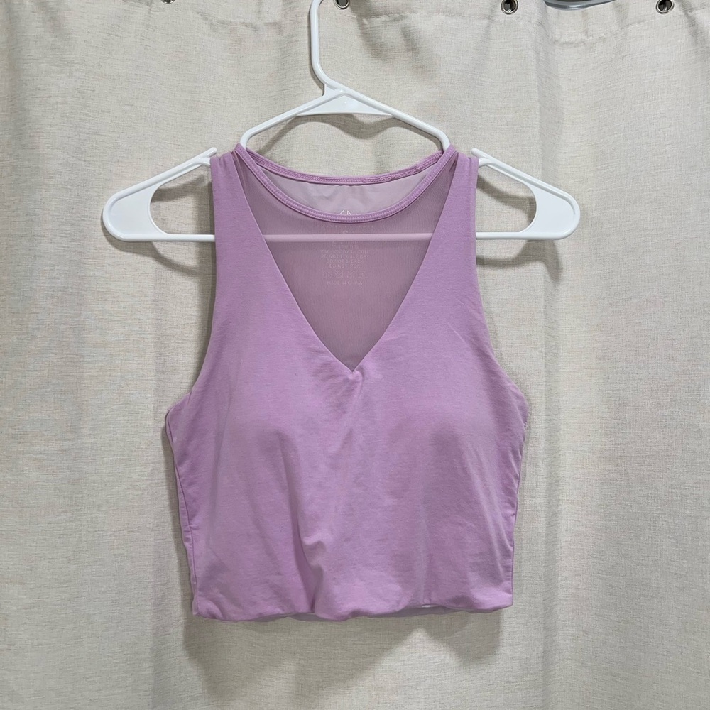 Purple Klassy Network Crop Top